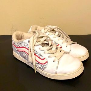 Women's Vans Lace Up Sneakers Doodle scribble 8.5